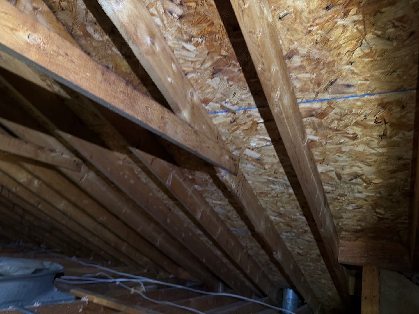 Attic trusses and roof sheathing